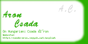 aron csada business card